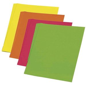 3x Fluoriserend groene karton 48 x 68 cm