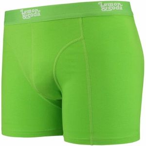 Stretch boxershort fel limegroen Lemon and Soda voor heren