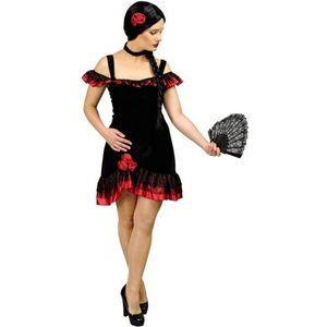 Spaanse flamenco  jurk dames met accessoires
