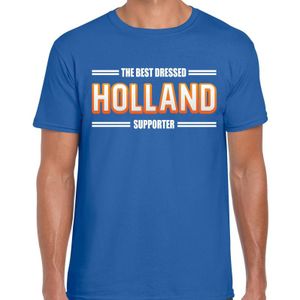 Holland best dressed supporter  / Nederlands elftal supporter t-shirt blauw voor heren