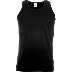 Fruit of the Loom tanktop/singlet/hemd - zwart - katoen