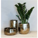 Bela Arte Plantenpot - keramiek - goud glans - D19 x H17 cm