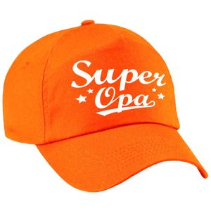 Super opa cadeau pet oranje voor heren