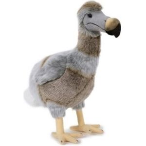 Pluche dodo bruin/grijs vogel knuffel 38 cm - Vogels knuffeldieren - Speelgoed voor kind