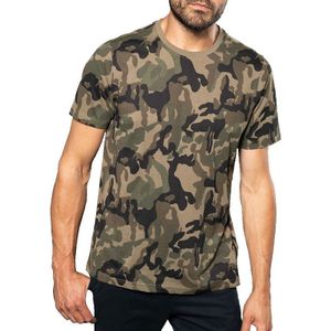 Camouflage t-shirt met korte mouwen - herenkleding - camouflage kleding - groen