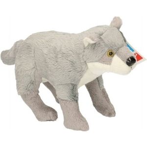 Pluche wolf knuffel van 25 cm - wolven speelgoed knuffels