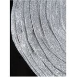 Lampionstokje 39 cm - met lampion - zilveren glitters - D25 cm