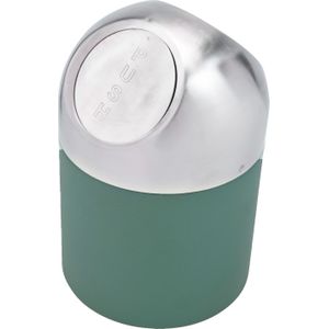Excellent Houseware Mini prullenbakje met klepdeksel - donkergroen - 1.3L