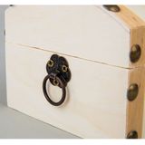 Rayher hobby Houten kistje met sluiting en deksel - 13 x 10 x 8 cm - Sieraden/spulletjes/sleutels