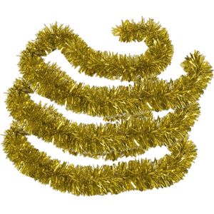 3x stuks kerstboom folie slingers/lametta guirlandes van 180 x 12 cm in de kleur glitter goud
