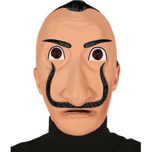 Verkleed Salvador Dali bankrover masker voor volwassenen