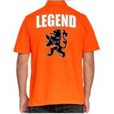 Holland fan polo t-shirt legend oranje met leeuw voor heren
