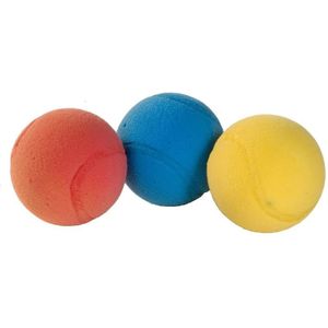 3x Zachte gekleurde tennisballen/foamballen/softballen