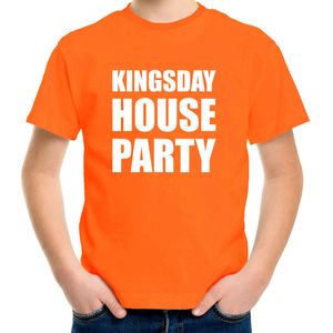 Woningsdag Kingsday house party t-shirts voor thuisblijvers tijdens Koningsdag oranje kinderen