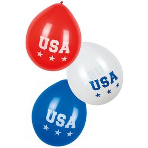 18x USA themafeest ballonnen 25 cm Amerika versiering