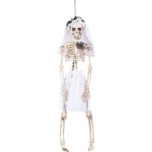 Horror hang decoratie skelet bruid pop 41 cm