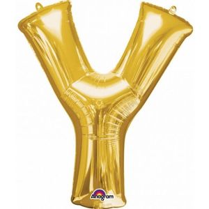 Mega grote gouden ballon letter Y
