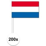 Zwaaivlaggetjes Nederland 200 stuks