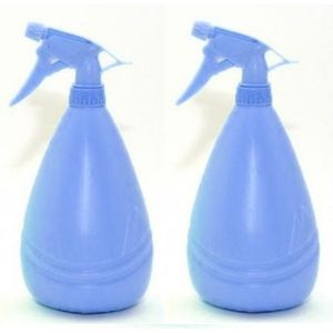 2x Waterspray plantensproeiers blauw 600 ml