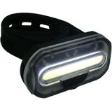 1x Fietsverlichting setje fietskoplamp en achterlicht met 1 heldere COB LED zadelpen / stuur bevestiging