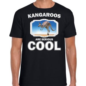 T-shirt kangaroos are serious cool zwart heren - kangoeroes/ kangoeroe shirt