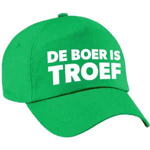 Boer is troef Achterhoek pet / cap groen voor volwassenen