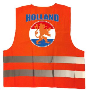 Holland hesje met oranje leeuw reflecterend EK / WK / Holland supporter kleding volwassenen