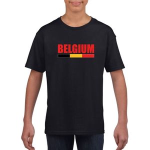 Belgium supporter shirt zwart jongens en meisjes