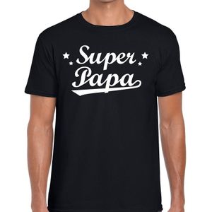 Super papa fun t-shirt zwart voor heren