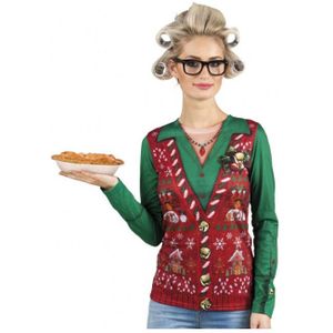 Verkleed t-shirt kersttrui oma dames