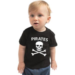 Carnaval piraten t-shirt / kostuum zwart voor peuters jongen / meisje