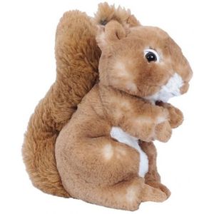 Pia Pluche Eekhoorn Knuffel - Bruin - 20 cm - Bosdieren Knuffelbeesten