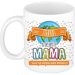 Bellatio Decorations Naam mok Manon - Moederdag - cadeau beker