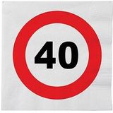 32x Stopbord servetjes 40 jaar