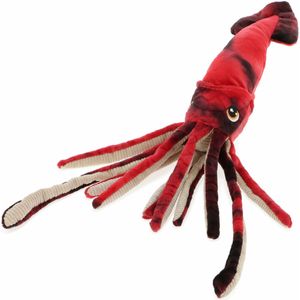 Keel Toys pluche inktvis/octopus knuffeldier - rood - zwemmend - 25 cm