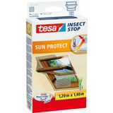 2x Tesa vliegenhor/insectenhor met zonwering zwart 1,2 x 1,4 meter
