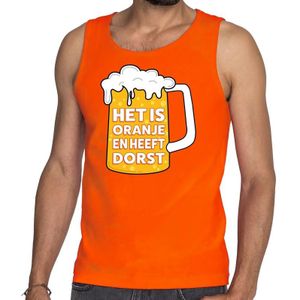 Het is oranje en heeft dorst tanktop / mouwloos shirt oranje heren