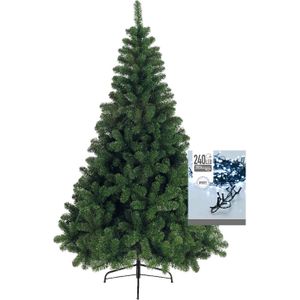Kerstboom 180 cm incl. kerstverlichting lichtsnoer helder wit