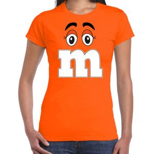 Bellatio Decorations verkleed t-shirt M voor dames - oranje - carnaval/themafeest kostuum