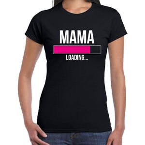 Mama loading t-shirt zwart voor dames - Aanstaande mama moederdag cadeau shirt
