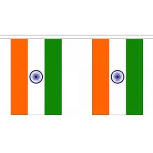 Vlaggenlijn van vlaggetjes van India - polyester - 900 cm - landen versieringen