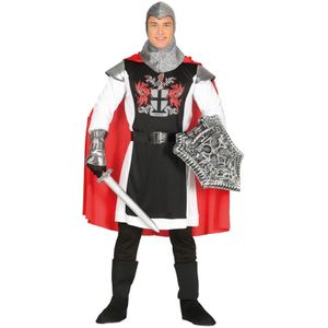 Carnavalskostuum middeleeuwse ridder met cape voor heren