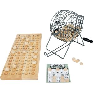 Small Foot - Houten Bingospel | Luxe bingo spel met molen en bingokaarten | Geschikt voor kinderen en volwassenen | Leeftijd: vanaf 5 jaar