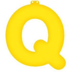 Opblaasbare letter Q geel