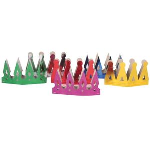 6 Gekleurde kroontjes voor kinderen