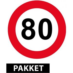 Feestartikelen 80 jaar pakket