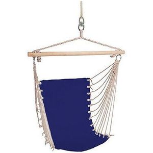 Hangmat stoel / hangende stoel blauw 100 x 60 cm