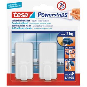 6x Tesa Powerstrips haken large - Klusbenodigdheden - Huishouden - Verwijderbare haken - Opplak haken 2 stuks