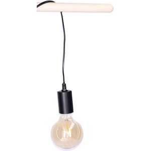 Anna's Collection Fitting Zwart- plastic - 3M - 6 x 4.2 cm - inclusief Retro LED lamp