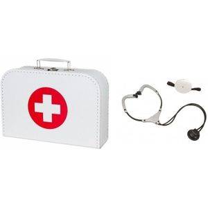 Dokters accessoires verkleed koffertje met stethoscoop voor volwassenen